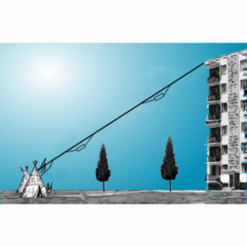 КВ радиолюбительская антенна CITY-Windom (CW80.1000)